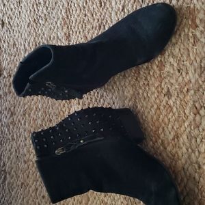 Gentle Souls black stud booties